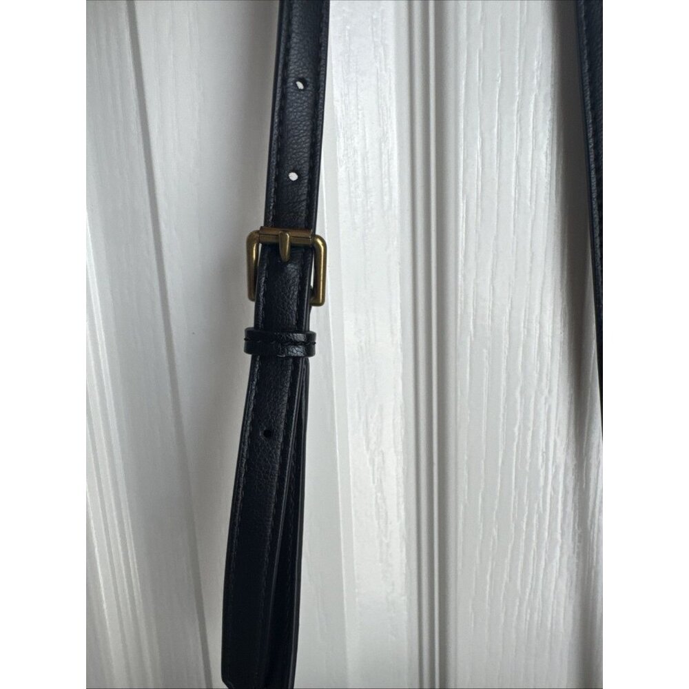 Fossil Lana Crossbody Black Tan With Turn Lock Multiple Compartments Adjustable - Picture 4 of 8